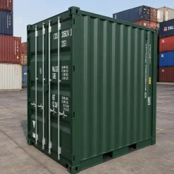 10ft Green Shipping Container – New One Trip RAL 6007 (Unit 2)