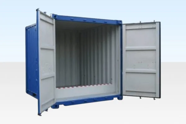 10ft Used Raised Bunded Store – Cargo Worthy – Blue