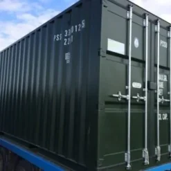 20ft New One-Trip Shipping Container – Green RAL 6007