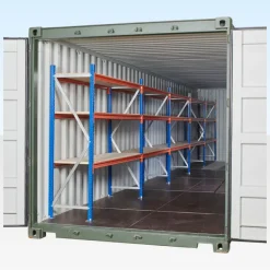 40ft Shipping Container Racking Kit | 3-Tier Steel Shelving